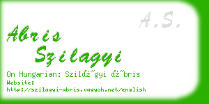 abris szilagyi business card